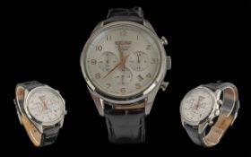 Seiko Gents Steel Cased Chronograph Quartz Wrist Watch.