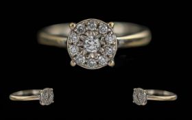 Ladies 9ct Gold Exquisite Diamond Set Cl