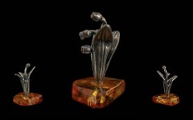 Novelty Silver Figure of Some Flowers. H