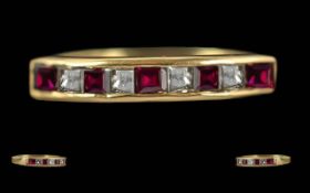Ladies Good Quality 18ct Gold Ruby and D