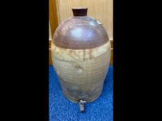 Antique Salt-Glazed Stoneware Flagon, wi
