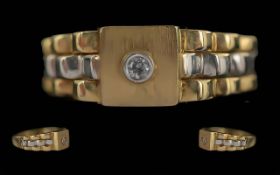 Gents Rolex Style 14ct Gold Ring - Set W