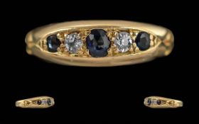 Antique Period Ladies 18ct Gold Sapphire