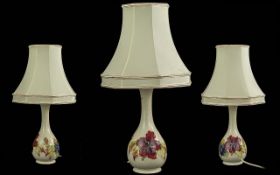 Moorcroft Hand Painted Lamp Base with Sh