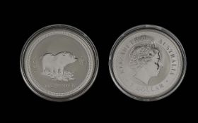 Australia Elizabeth II 1 oz Fine Silver ' Year of the Pig ' Coin.