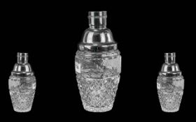 An Extremely Fine Quality Webbs of Stourbridge Crystal Glass Diamond Cut and Engraved Art Deco
