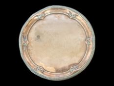 Nelsons flag ship Foudroyant, a finely engraved copper pub-bar tray with ships anchor logo.