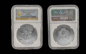 United States of America Numismatic 1 oz Fine Silver One Dollar Coin, Purity 999.