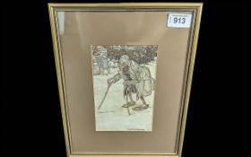 Arthur Rackham (1867-1939) - Early 1900's Print by the famous book illustrator of the Old Man with