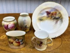 Small Collection of Royal Worcester Porcelain, comprising a 4