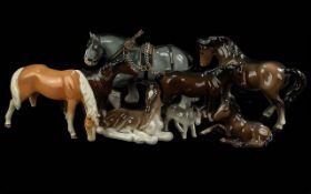 Collection of Horse Figures,