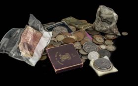 Bag of Assorted Coins, to include Commemorative Crowns, Festival of Britain coin,
