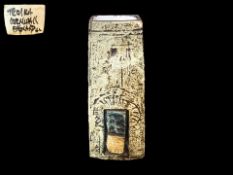 Troika St Ives England Coffin Vase, height 6.75