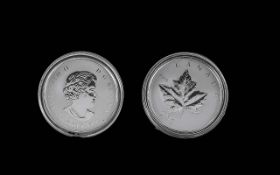Canada 2010 1 oz Fine Silver Maple Coin, Purity 999. Still In Capsule. Mint Condition.