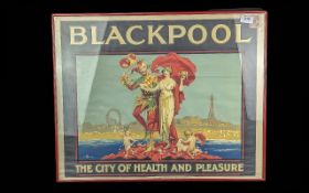 Rare Blackpool Framed Poster,
