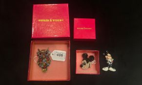 Butler and Wilson Disney Mickey Mouse Brooch,