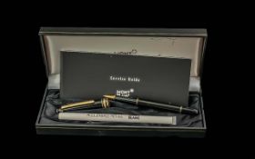 Mont Blanc Roller Ball Ballpoint Pen - With Roller Ball Refill. As New condition With Box.