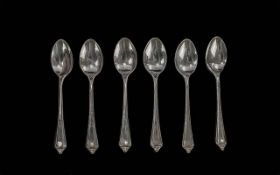 Boxed Set of 925 Sterling Silver Coffee Spoons. Fully Hallmarked for Silver, Makers Mark W.A.