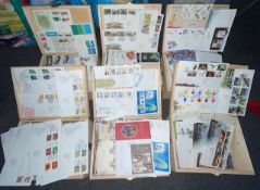 Stamp Interest - Six Wooden Boxes Full O