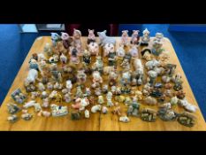 Quantity of Pottery Pig Figures, assorte