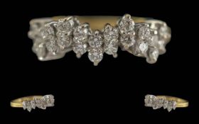 Ladies - Pleasing 18ct Gold Modern Diamo