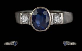 Ladies 18ct Gold Sapphire and Diamond Se