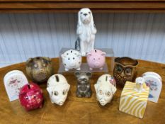 Box of 12 Assorted Pottery Savings Banks