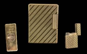 S.J.Dupont Gold Tone Lighter. Approx Size 3.5 by 4.5 cms.