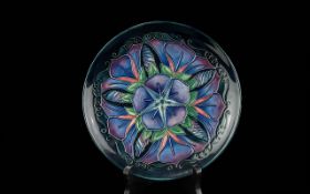 Moorcroft Year Plate Ltd & Numbered Edition - Date 1996. This Plate Is No 63. Morning Glory