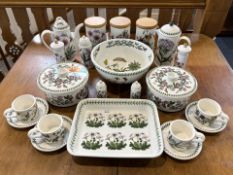 Collection of Portmeirion Botanic Garden Pattern Pottery, comprising Botanic Garden Coffee Pot,