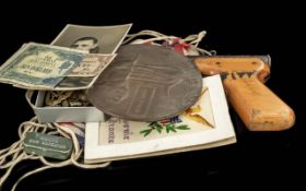 Small Collection of Militaria, comprising a WWI Death Plaque awarded to Edwin Craggs, together