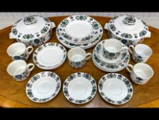 Midwinter Part Dinner/Tea Service, comprising two bread and butter plates, three large dinner