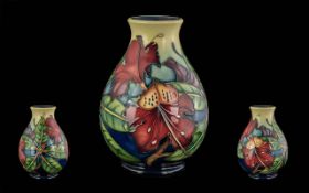 Moorcroft Handpainted Trial Vase 02-08-00 - Simeon Design Globular Shaped Vase. Designer Phillip