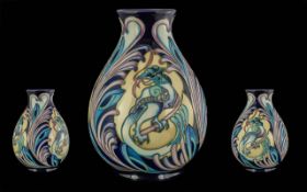 Moorcroft Large & Impressive Tube Lined Globular Shaped Vase - Moroccan Myths Dragons Design By