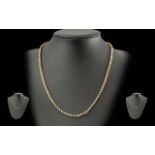 Antique Period 9ct Belcher Chain - Marked 9ct. Length 18'' (45 cm) Weight 7.7 Grams. Good