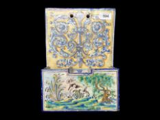 Antique Italian Majolica Wall Plaque, wi