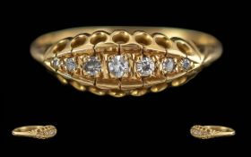 Antique Period 18ct Gold Diamond Set Rin