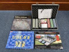 Box of Games includes Poker Set in box,