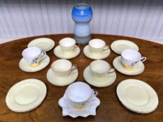 Shelley Tea Set, comprising seven tea cu