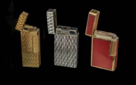 Three Lighters, to include Dupont, Dunhill & Calibri.