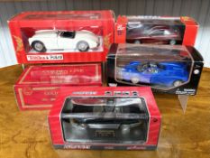 Collection of Five Model Cars, to include a Tonka MGA Twin Cam, Motormax Pagani Zonda C12, Majorette
