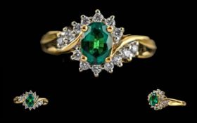 Ladies - Excellent 18ct Gold Eternity and Diamond Set Ring. Marked 18ct to Interior of Ring. The
