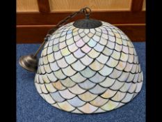 Large & Impressive Tiffany Style Light Fitting - Approximately 9'' Depth and 20'' Width.