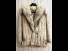 Ladies Silver Fox Jacket by 'Saga Fox', beautiful quality silver fox, hook and eye fastening, wide