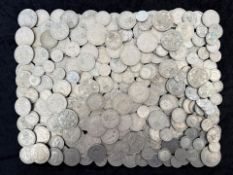 Good Mixed Tin of Old Coins. Various Dates, Includes Two Shillings, Six Pence's, Half Crowns, One