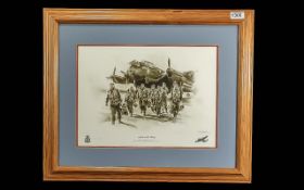 Framed Limited Edition Signed Print, 'Salute to the Many', 452/1000, pencil signed bottom right.