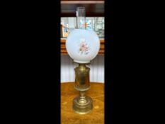 Military Interest - Brass Trench Art Converted Shell Lamp, Height 23''.