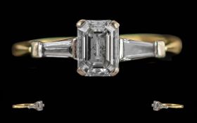 Ladies 18ct Gold Diamond Set Ring. Full Hallmark to Interior of Shank. Diamonds of Excellent