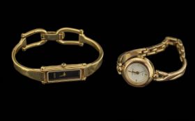 Ladies Gucci Gold Tone Watch, Together with a Ladies Gold Tone Constant Watch ( 2 ) Items In Total.