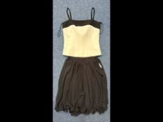 Ladies Frank Usher Designer Skirt, black, two layers of chiffon, size 10, together with a Luis Civit